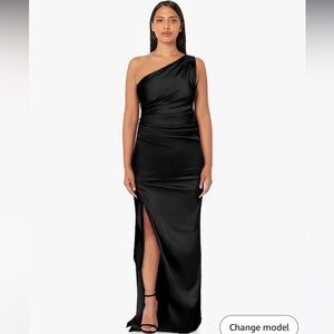 One Shoulder High Split Cocktail Maxi Dress size large